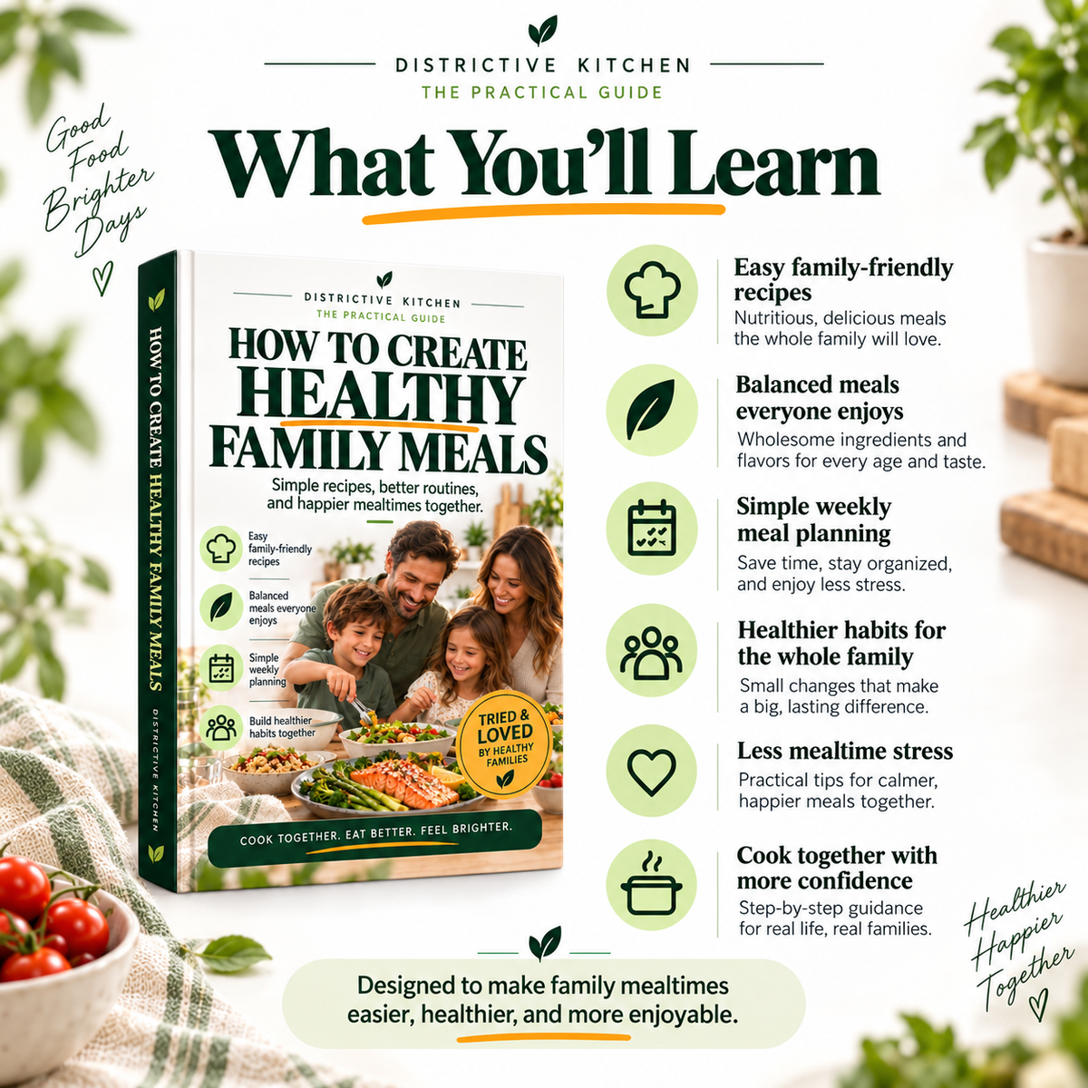 How to Create Healthy Family Meals By Distryctive - Flexible Monthly Plans