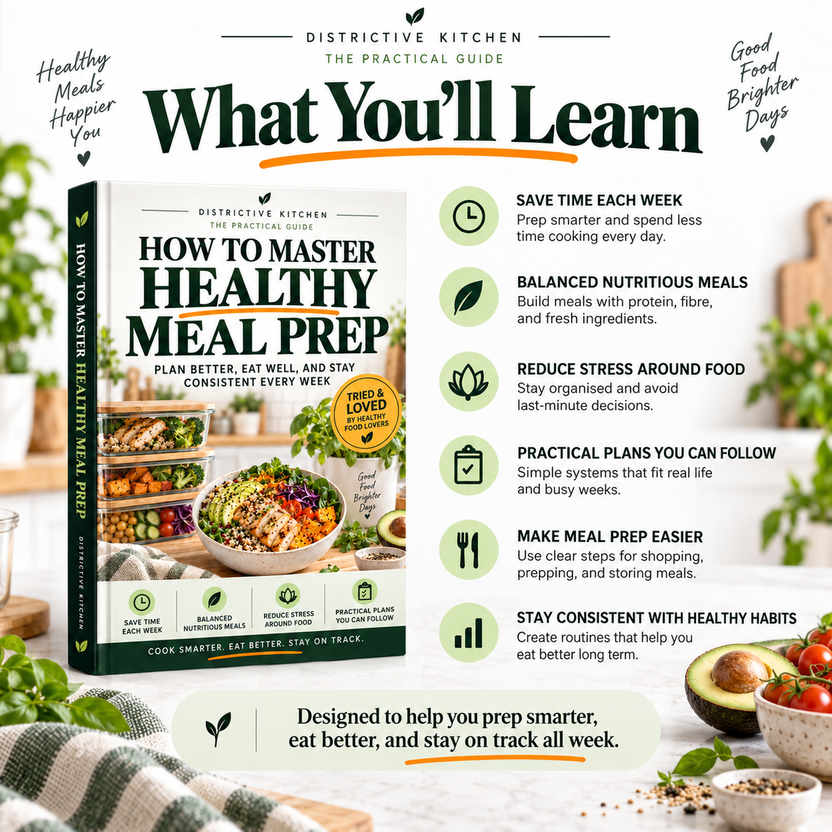 How to Master Healthy Meal Prep By Distryctive - Flexible Monthly Plans